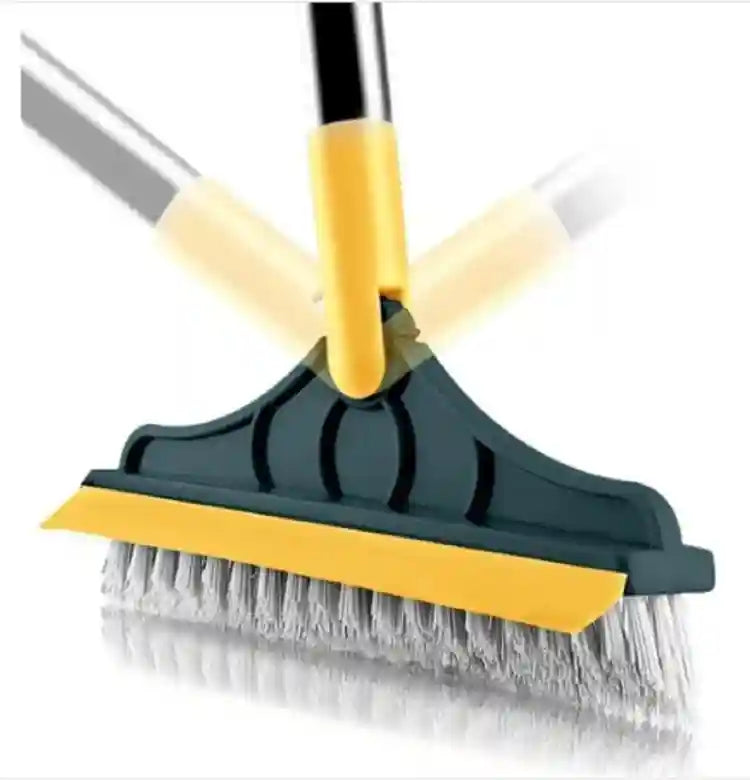 2 in 1 Cleaning Brush with wiper, Tiles Cleaning Brush with Long Handle, 120° Rotate Bathroom Floor Cleaning Brush - image 4