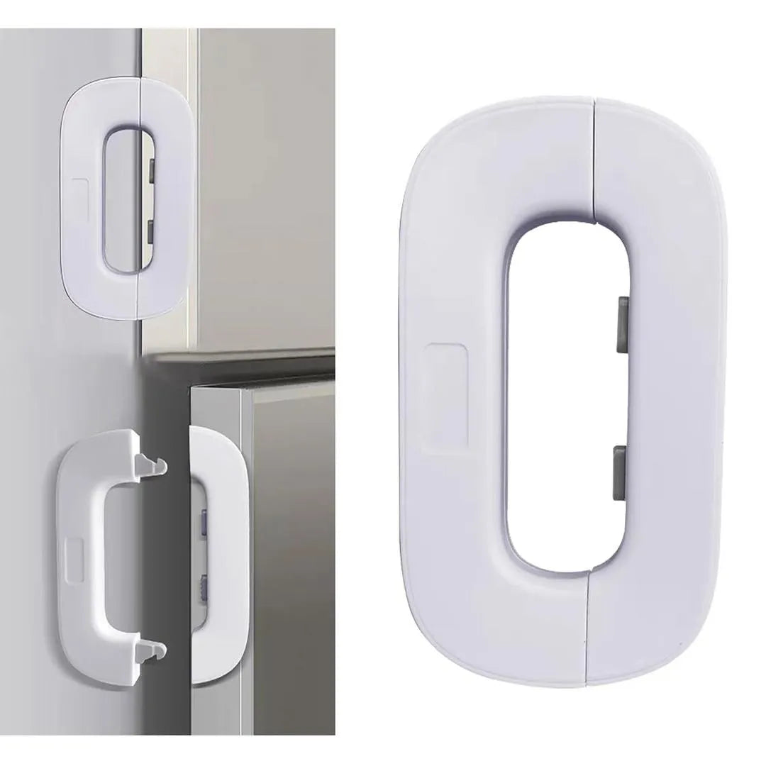 Refrigerator Door Lock Prevent Children from Opening Easy to Use and Install Without Tools or Drill