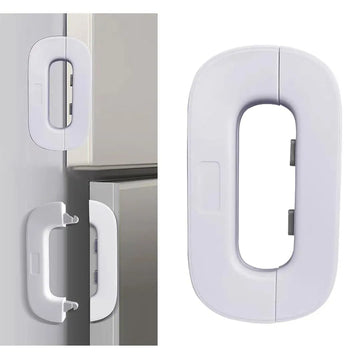 Refrigerator Door Lock Prevent Children from Opening Easy to Use and Install Without Tools or Drill