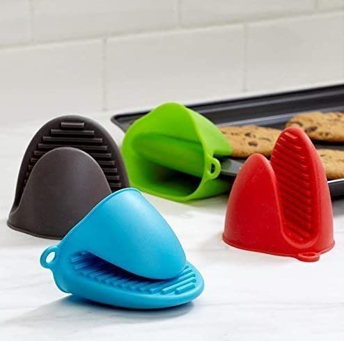 Silicone Heat Resistant Cooking Pinch Mitts, Microwave Oven Hand Gloves
