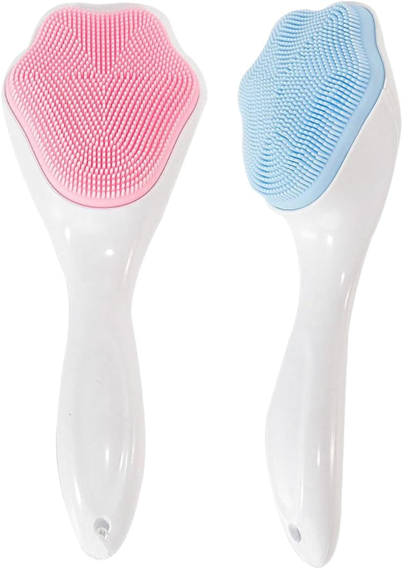 Silicone Facial Cleaning Brush Manual Face Scrubber for Deep Cleansing Gentle Exfoliation