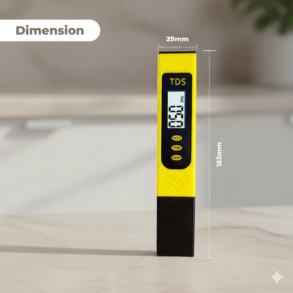 TDS Meter Water Tester Pen, 0-9990ppm Range with Alloy Probe, ±2% Accuracy for Aquaculture