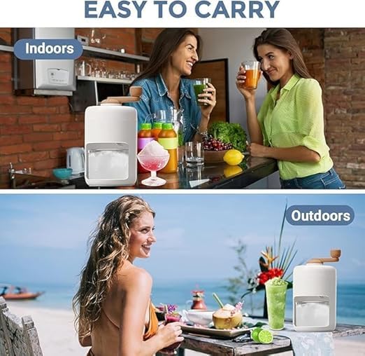Manual Hand Cranked Ice Crusher - Premium Portable Manual Shaved Ice Machine - image 8