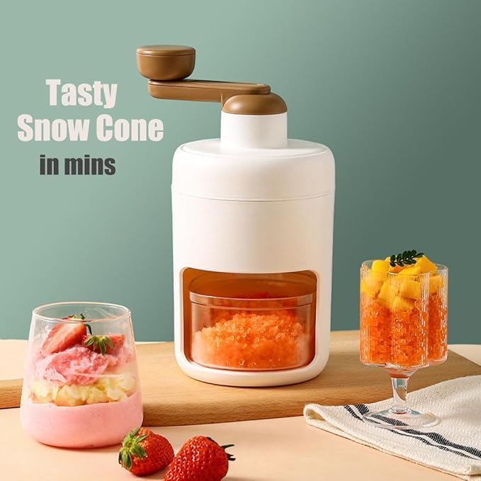 Manual Hand Cranked Ice Crusher - Premium Portable Manual Shaved Ice Machine - image 3