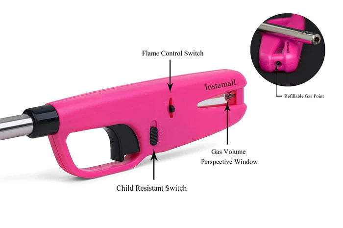 Gas Lighter, Refillable with Small Refill Can, Multicolor Pack of 1 - image 4