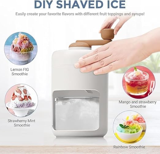Manual Hand Cranked Ice Crusher - Premium Portable Manual Shaved Ice Machine - image 5