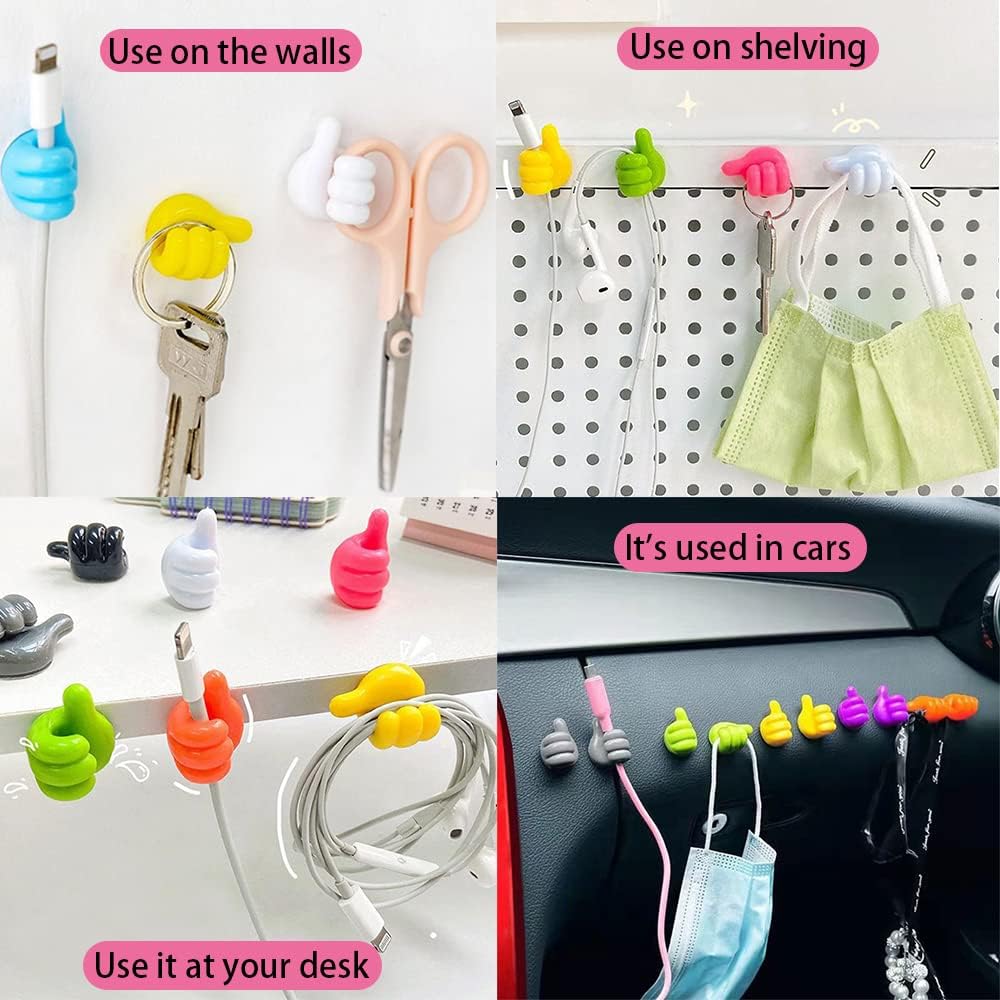 Self Adhesive Silicone Thumbs Up Wall Hooks