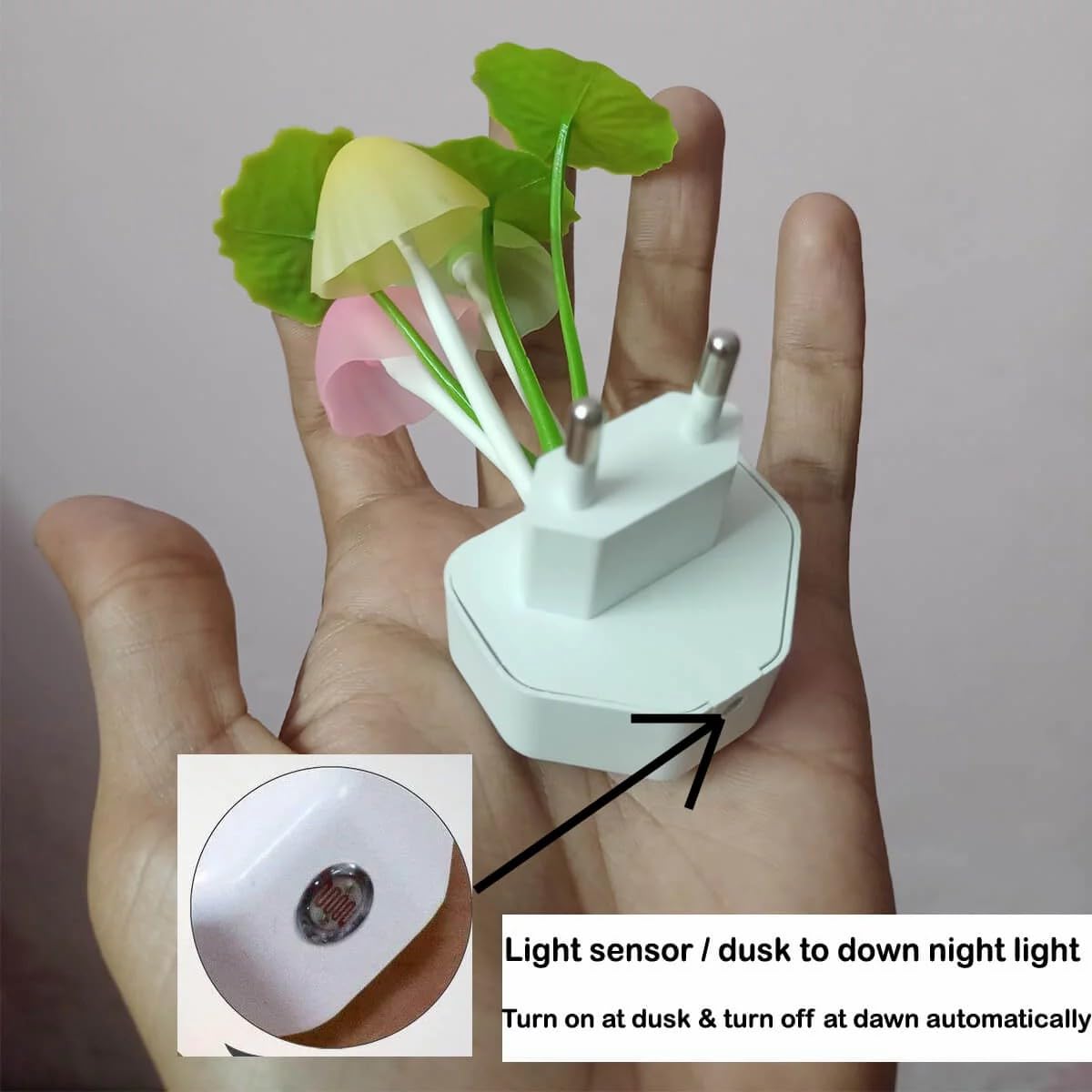 Mushroom Shape LED Magic Night Lamp with Automatic Off/On Smart Sensor