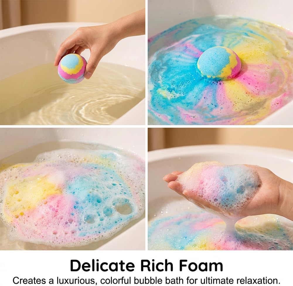 Bath Bombs with Surprise Spring Inside