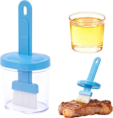 Refillable Silicone Oil Brush with Bottle for Cooking, BBQ, Baking, and Grilling