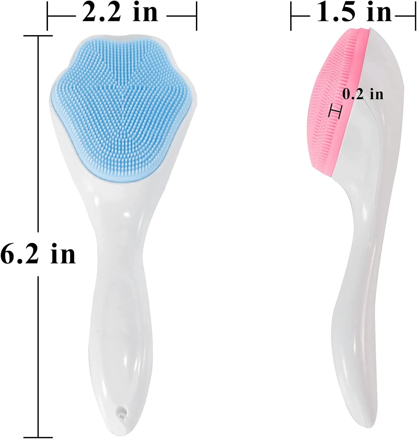 Silicone Facial Cleaning Brush Manual Face Scrubber for Deep Cleansing Gentle Exfoliation