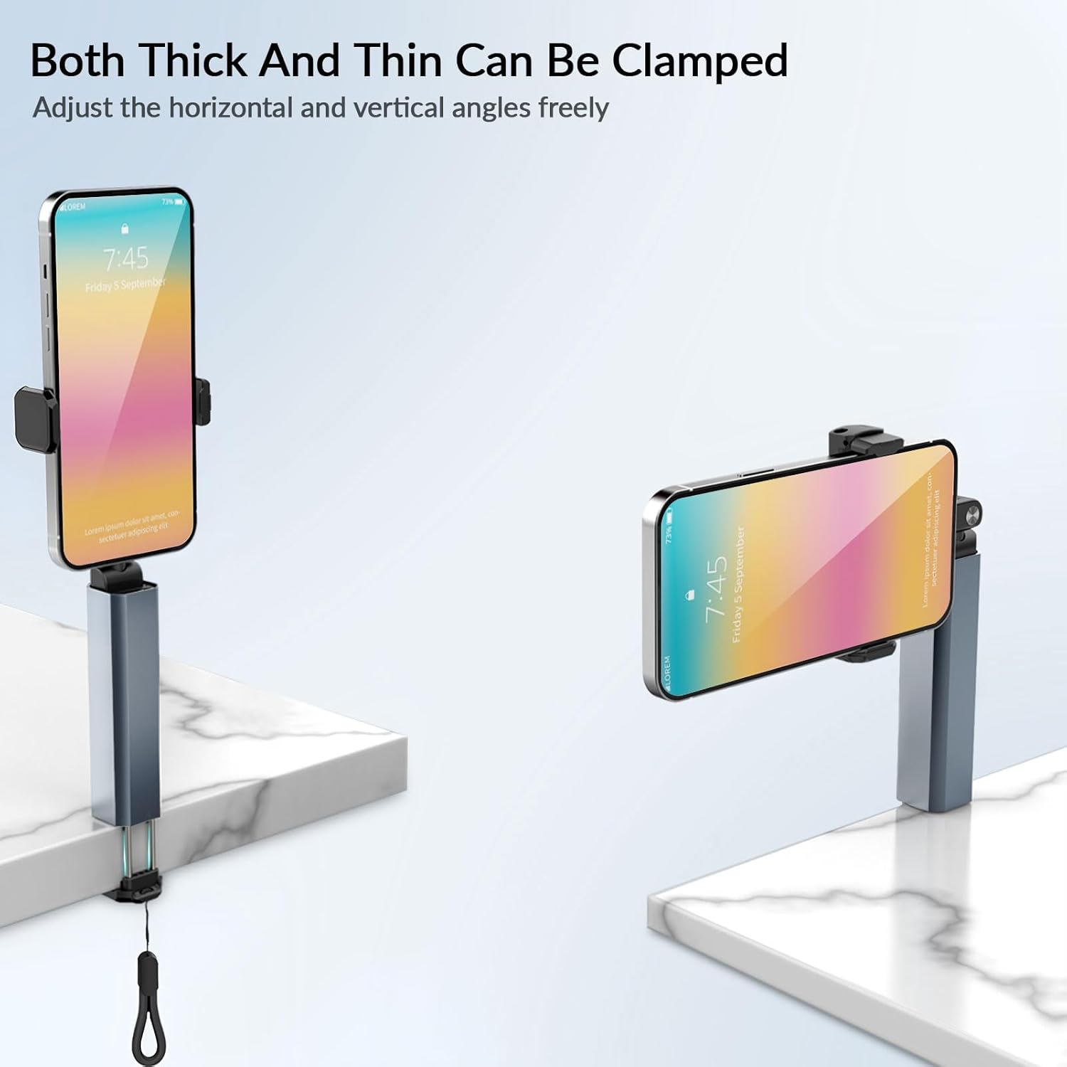 Portable Airplane Phone Holder – Universal 360° Rotating Travel Phone Mount | Hands-Free Phone Stand for Flight, Desk & Table