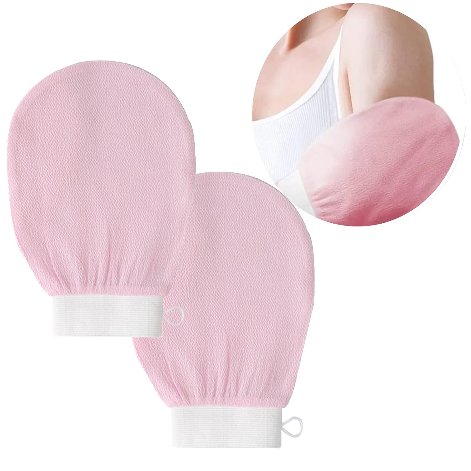Exfoliating Gloves Scrub Mitt Beauty, Premium Scrub Wash Mitt for Bath or Shower