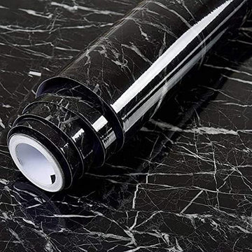 Marble Sheets for Home Wall Black And Other Colors Marble Wallpaper for Walls Design Contact Paper for Kitchen Countertop Waterproof (60*200cm)