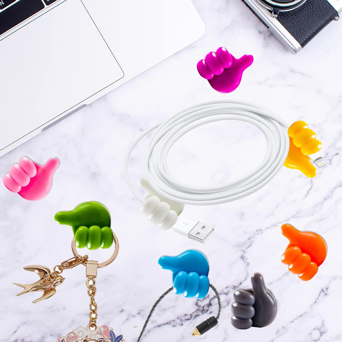 Self Adhesive Silicone Thumbs Up Wall Hooks