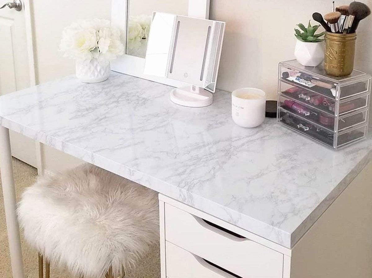 Marble Sheets for Home Wall Black And Other Colors Marble Wallpaper for Walls Design Contact Paper for Kitchen Countertop Waterproof (60*200cm)