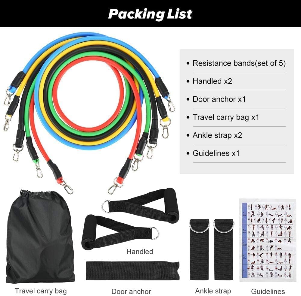Resistance Bands Set, for Training,Home Workouts 11PCS Set