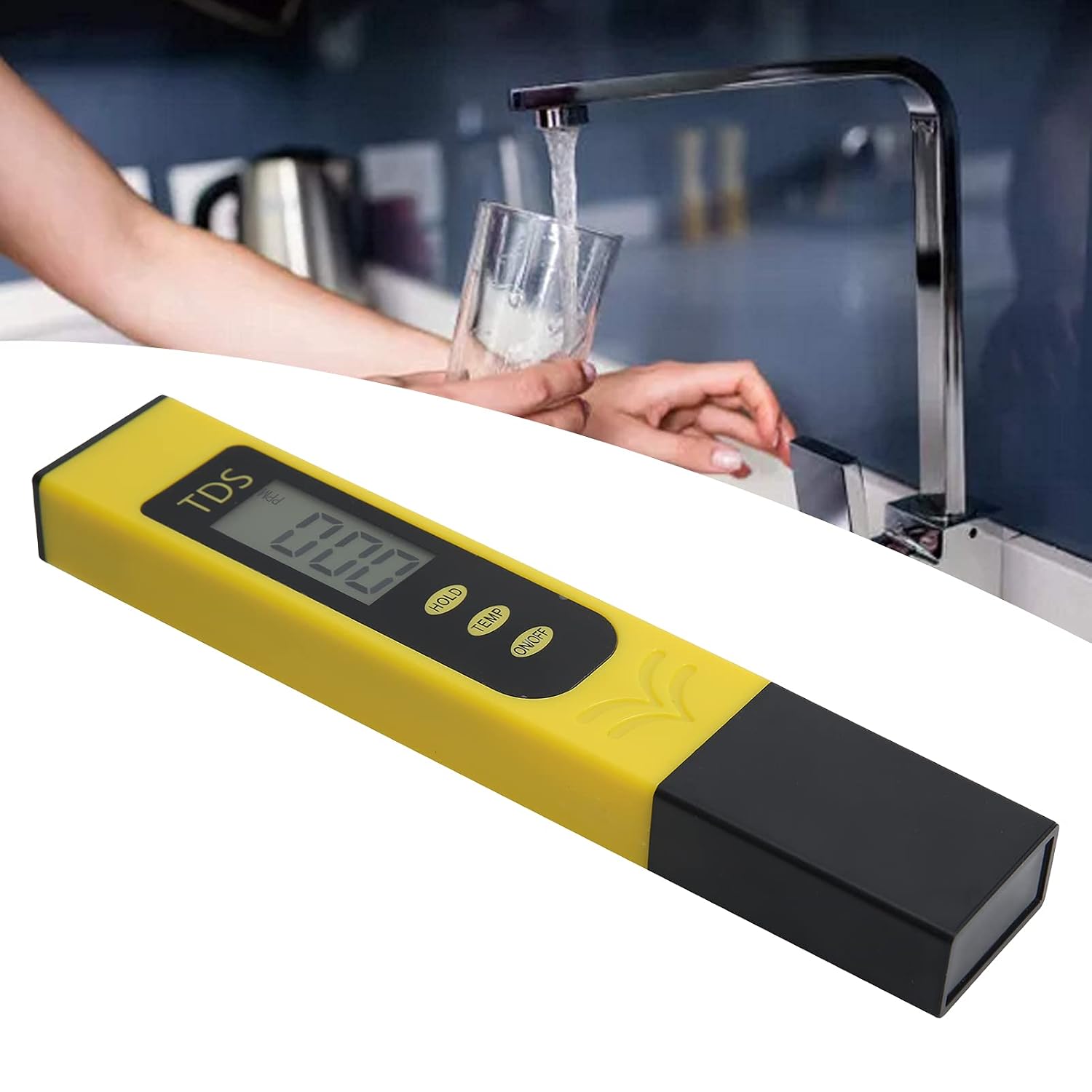 TDS Meter Water Tester Pen, 0-9990ppm Range with Alloy Probe, ±2% Accuracy for Aquaculture