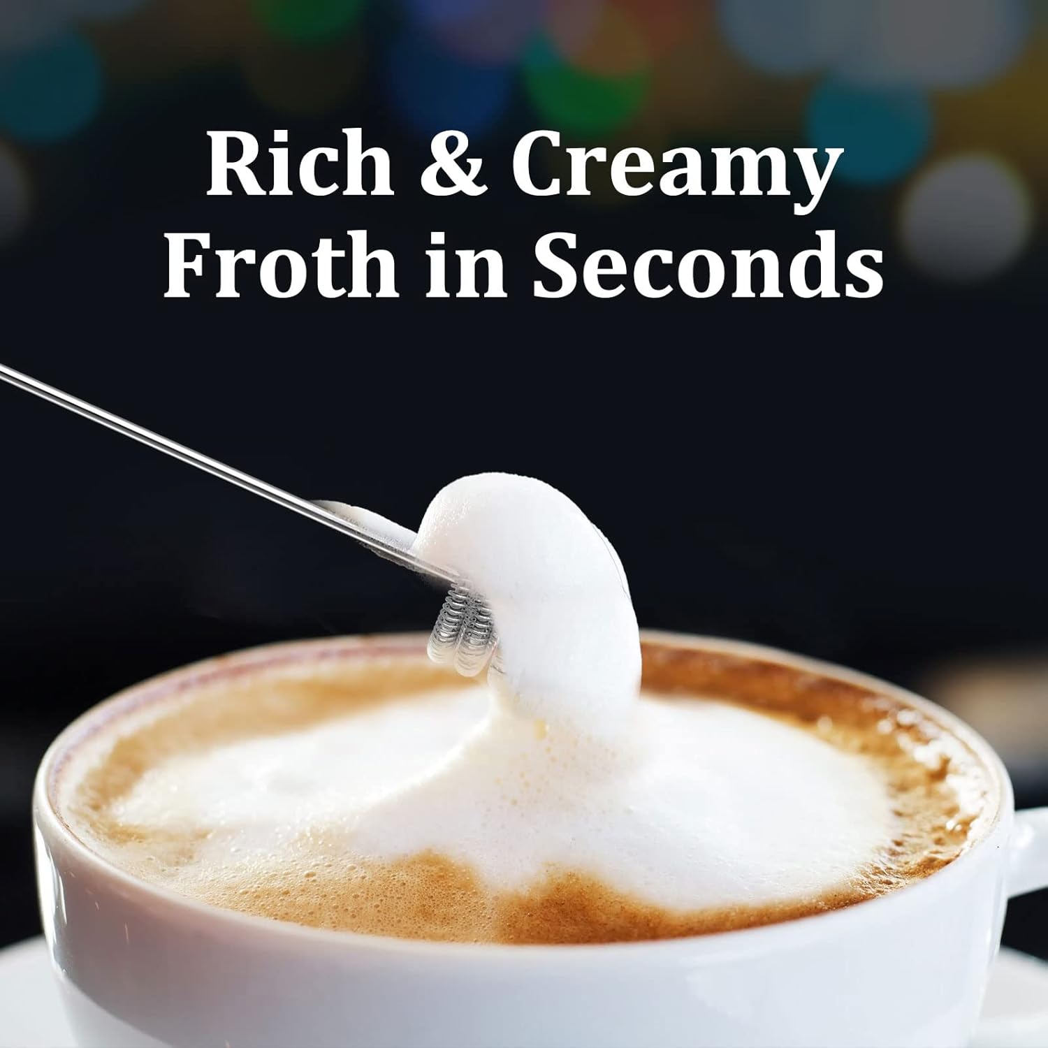 Wireless Electric Egg Beater Milk Frother, Household Electric Milk Frother Machine, Coffee Stirring Stick, Milk Cover, Hair Beater, 2 in 1 USB Rechargeable Electric Egg Beater Whisk Coffee Mixer - image 4
