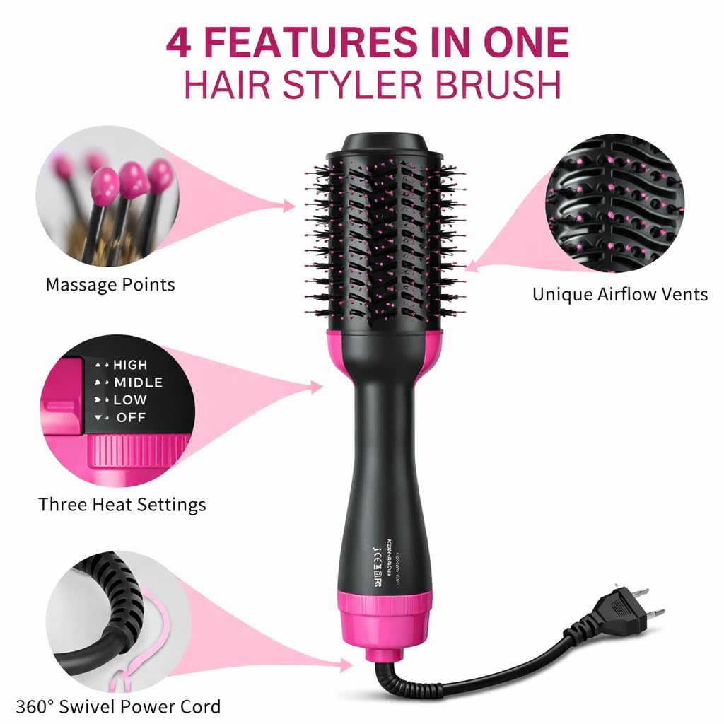 Hot Air Brush for Hair Blow Dryer Volumizer Straightening & Styling - image 7