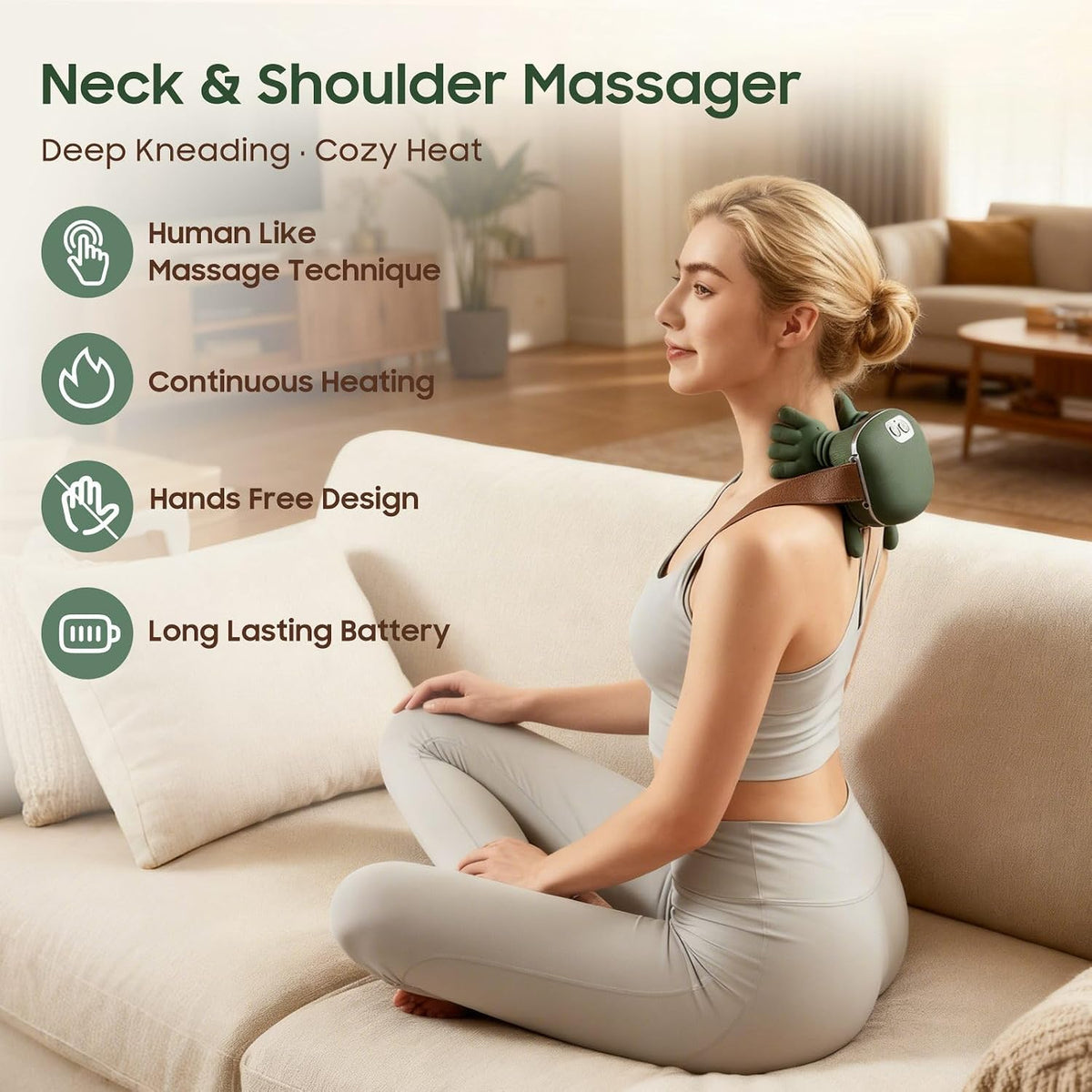 4D Cordless Neck & Shoulder Massager with Heat | SP Dealz