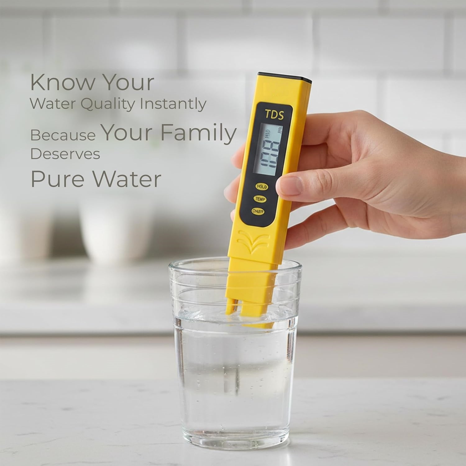 TDS Meter Water Tester Pen, 0-9990ppm Range with Alloy Probe, ±2% Accuracy for Aquaculture