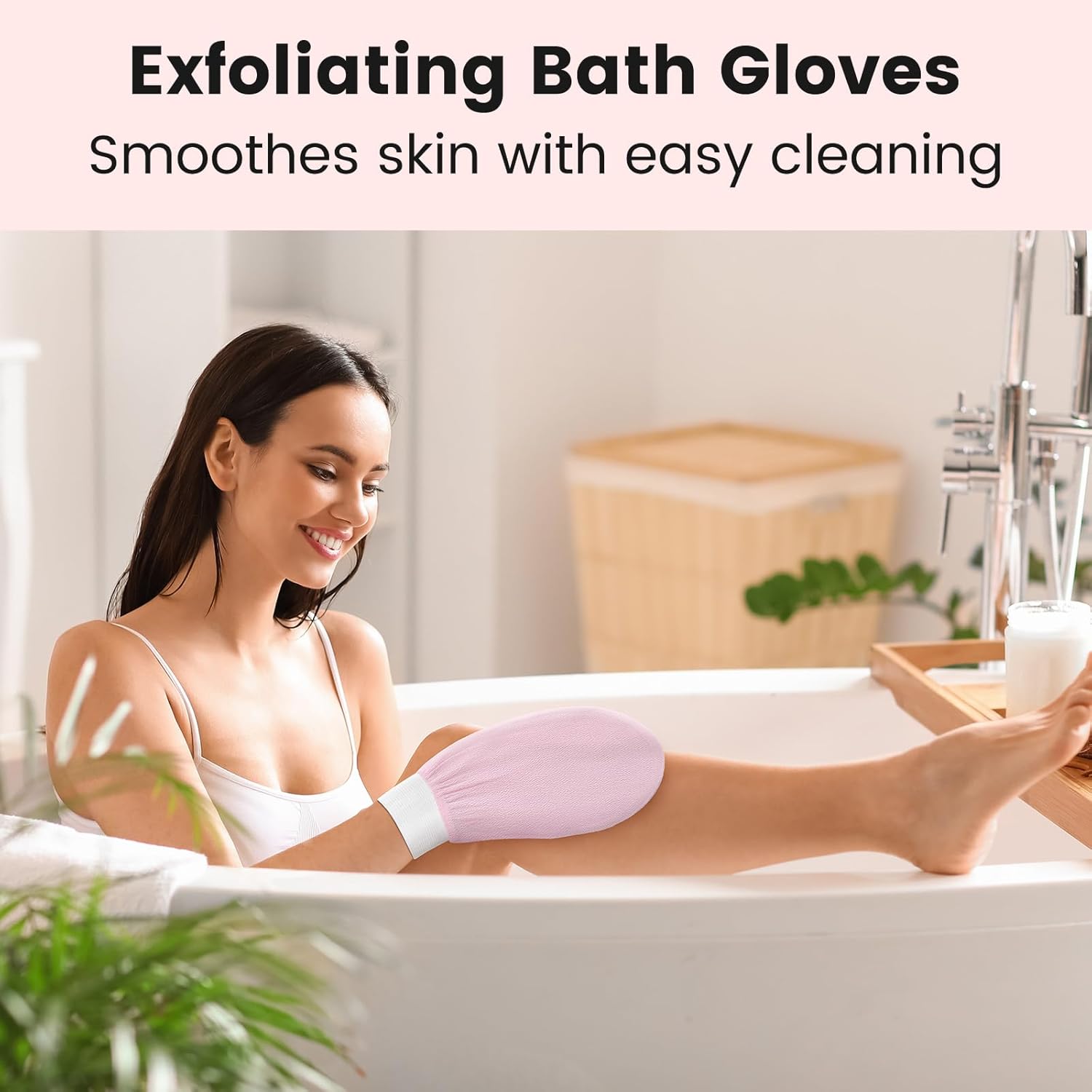 Exfoliating Gloves Scrub Mitt Beauty, Premium Scrub Wash Mitt for Bath or Shower