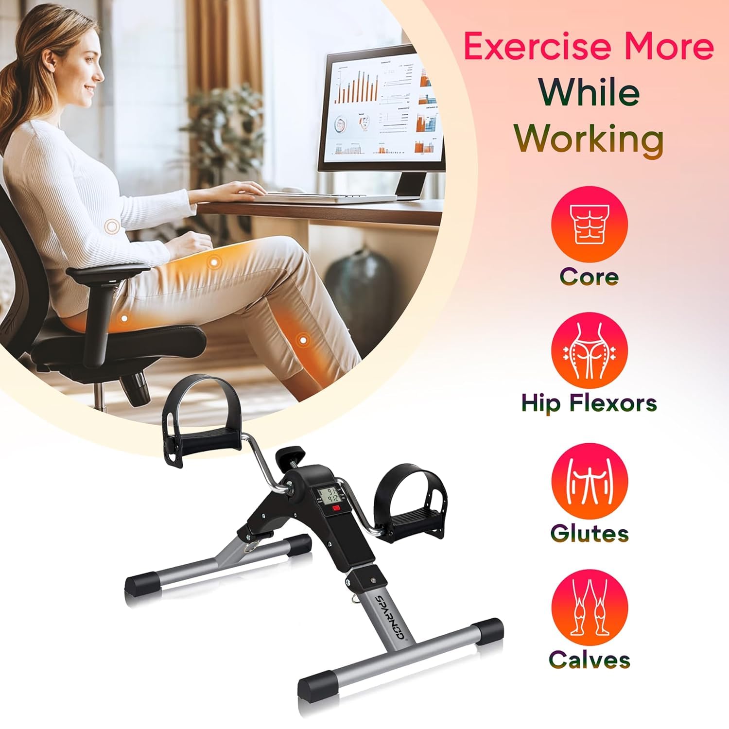 Mini Bike Digital Pedal Exerciser | Home Exercise Equipment