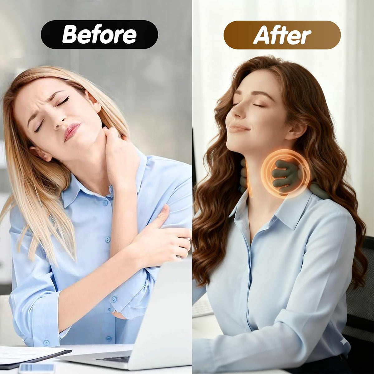 4D Cordless Neck & Shoulder Massager with Heat | SP Dealz