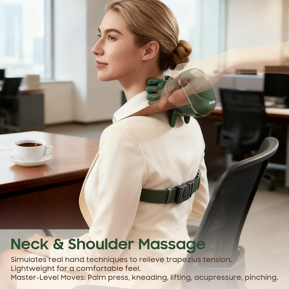 4D Cordless Neck & Shoulder Massager with Heat | SP Dealz