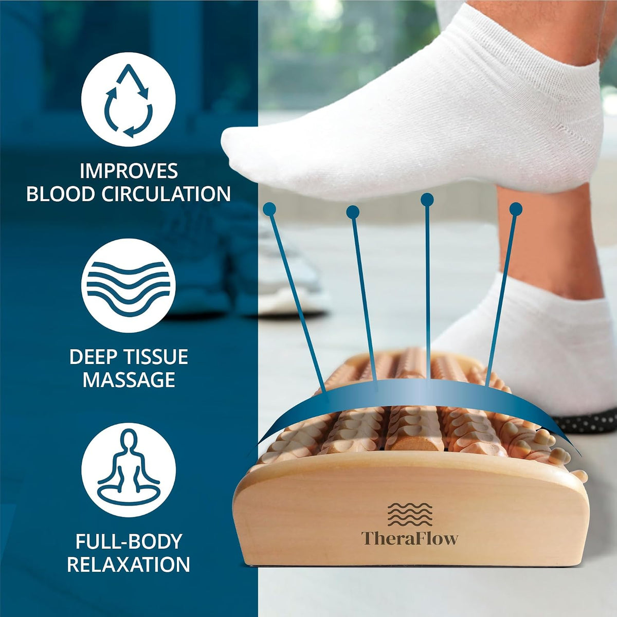 Wooden Foot Massage Roller