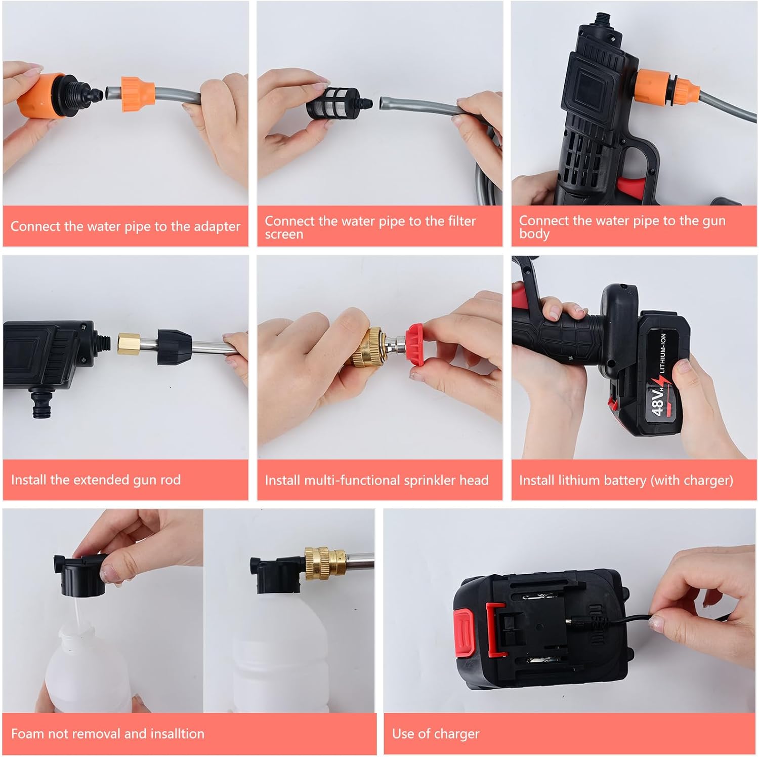 Wash Your Car at Home in Minutes - No Expensive Service Needed 💦      Powerful 30Bar Pressure Gun with Battery - Clean Cars, Bikes, Solar Panels & More! - image 5