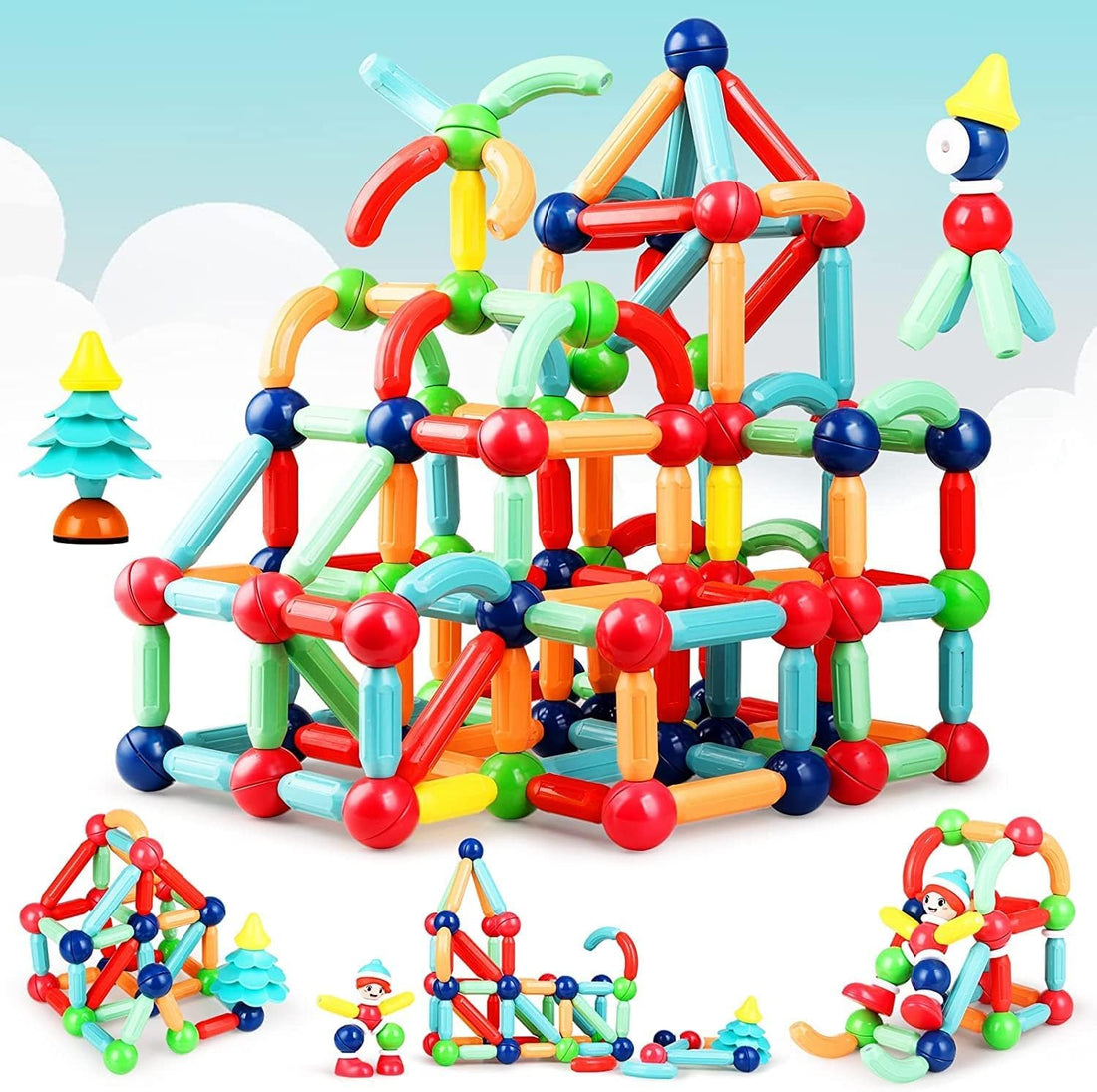 Magnetic Rods Building Blocks | Magnetic Construction Toy for Kids