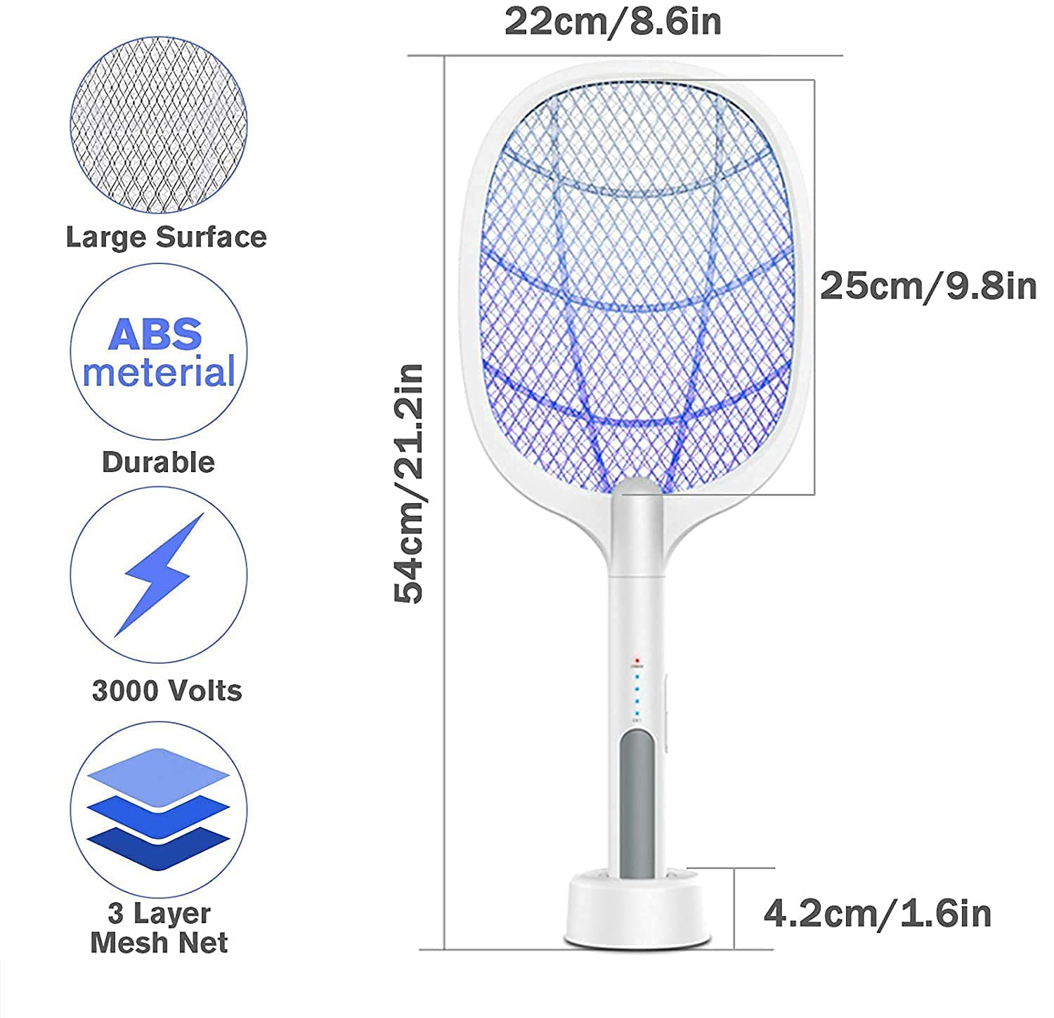 Electric Mosquito Racket with UV Light Lamp