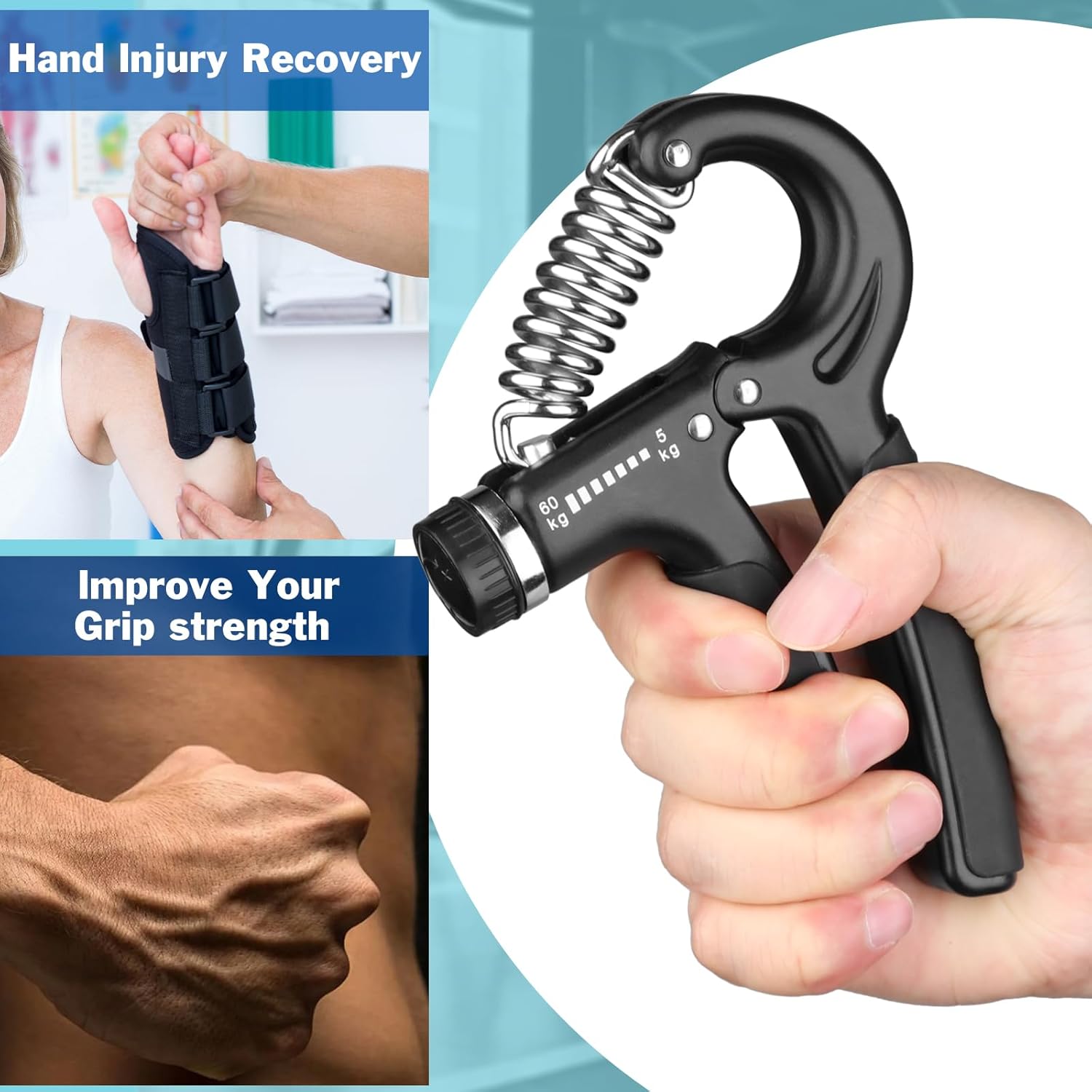 Hand Exercise Grip Strengtheners with Adjustable Weight Resistance