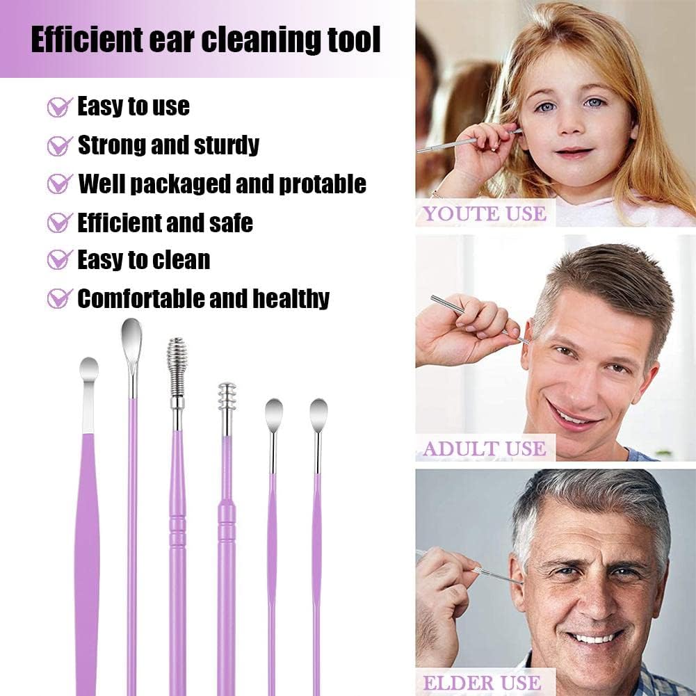 6 pcs Ear Wax Removal Kit-Stainless Steel Tool - image 2