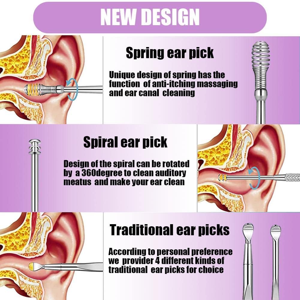 6 pcs Ear Wax Removal Kit-Stainless Steel Tool - image 6