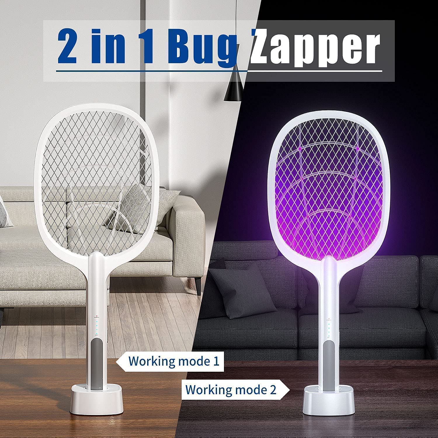 Electric Mosquito Racket with UV Light Lamp