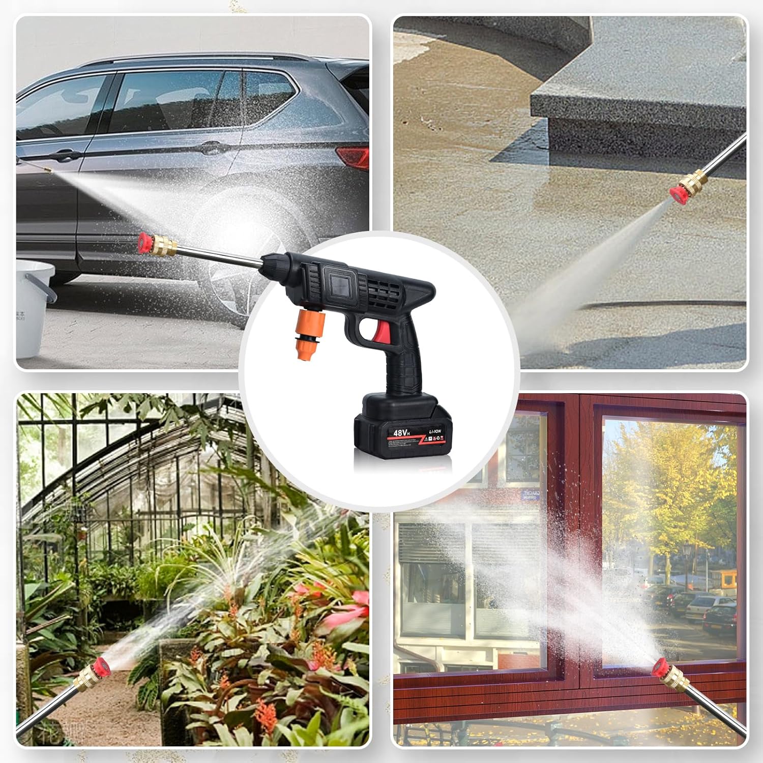 Wash Your Car at Home in Minutes - No Expensive Service Needed 💦      Powerful 30Bar Pressure Gun with Battery - Clean Cars, Bikes, Solar Panels & More! - image 4