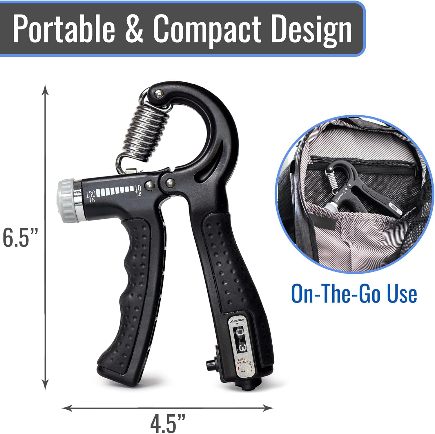 Hand Exercise Grip Strengtheners with Adjustable Weight Resistance