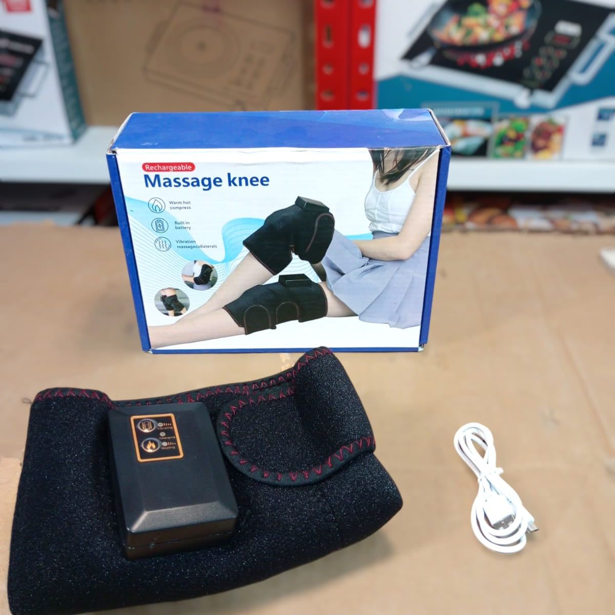 Rechargeable Knee Massager | Stress Relief Vibration Knee, Arm, Leg Massager Rechargeable Heating Pad - image 6