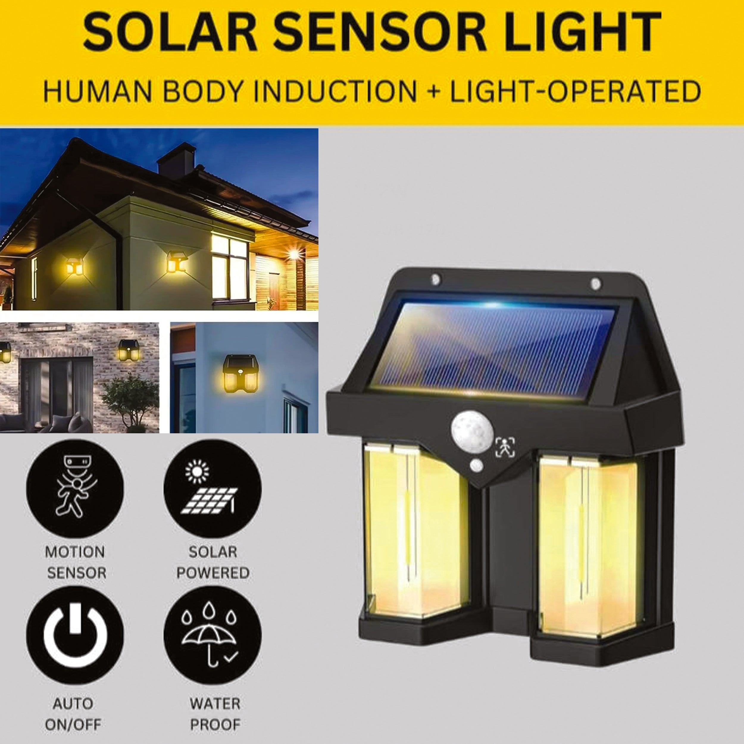 Human Body Induction Light Solar Senser Light Operated Outdoor Wall Lamps Home Decorative Wall Lamp - image 3