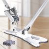 X-Type Flat Floor Mop with Replace Cloth Heads 360 Degree Squeeze Mop Hand-Free