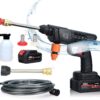SP Dealz Cordless Pressure Washer, 30Bar Pressure Water Spray Gun, 48V Lithium Battery Lasts for 60 Min with Fully Charged, Portable High Pressure Car Washer for Car/Fence/Wall/Deck Cleaning